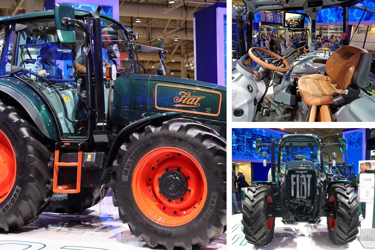 Visione laterale, frontale e della cabina del nuovo Trattore di New Holland